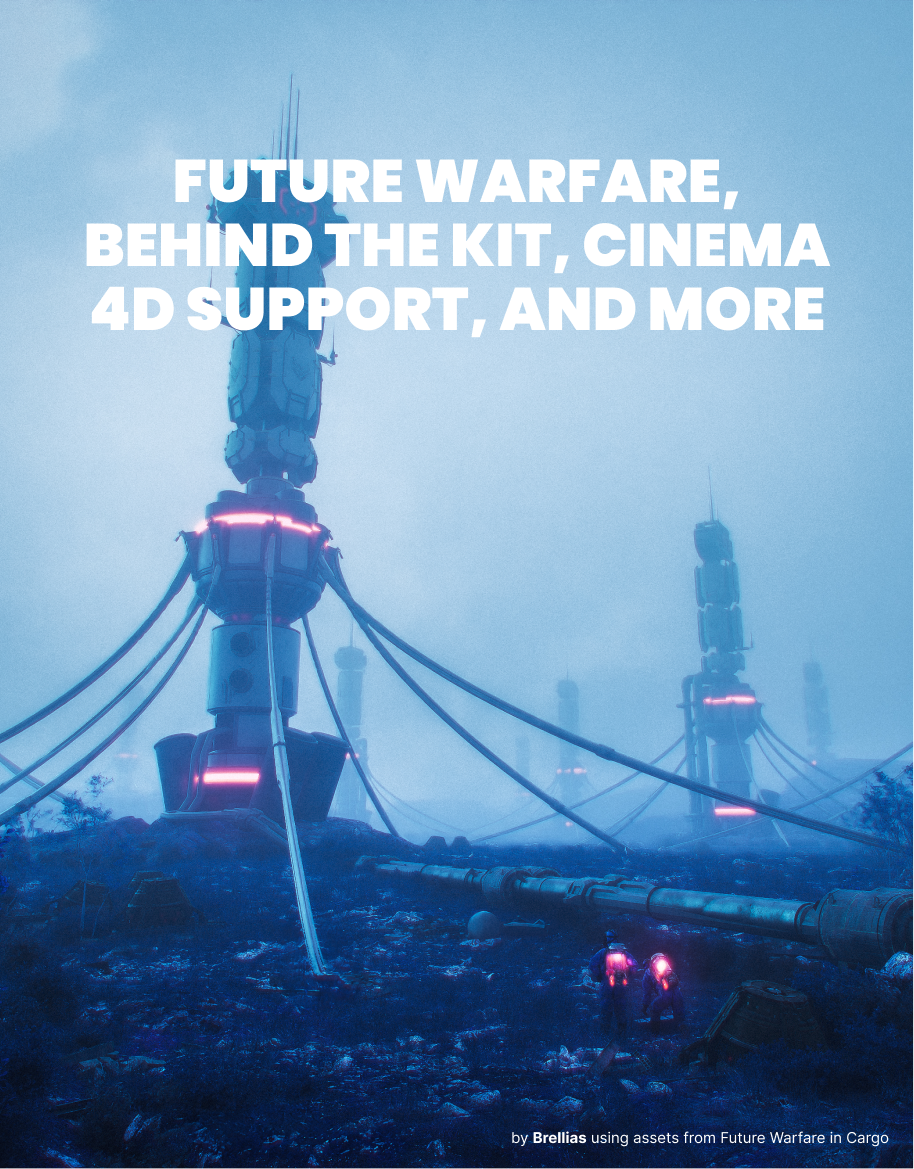 Hey KitBasher "Future Warfare," Behind the Kit, Cargo Support for C4D